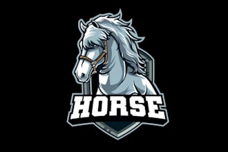 design high quality esport horse logo with express delivery
