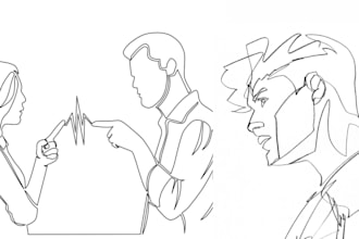 2d traditional animation frame by frame continuous line art animation flip book