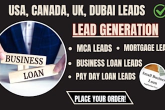 provide verified business loan, mca leads for lenders, and brokers