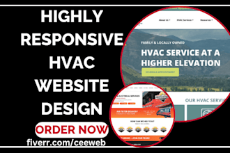 design hvac contractor construction handyman roofing remodeling solar website