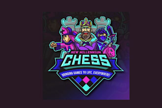 design high quality esport chess book logo with unlimited revision