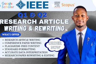 write and publish research article for top index journal in ieee, springer, apa