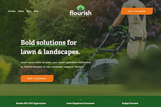 build landscaping, gardening, planting, snow removal, lawn care service website