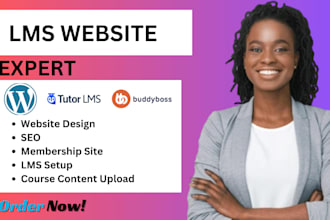 design wordpress lms website with buddyboss tutor lms learndash masterstudy