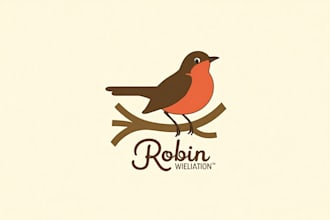 create outstanding american robin logo with express delivery