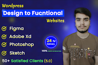 convert figma to wordpress, PSD to wordpress, figma to elementor or acf, div
