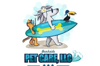 design amazing pet surfing and biking community logo