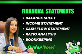 prepare balance sheet, profit and loss, cash flow statements