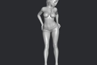 do 2d to 3d anime,figure nsfw stl file, neondroid, cartoon comic,action 3d print