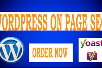 do wordpress  onpage SEO optimization with yoast