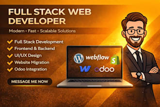 develop update migrate odoo website webflow shopify wordpress framer design