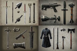 design a weapon, uniform, tool, etc