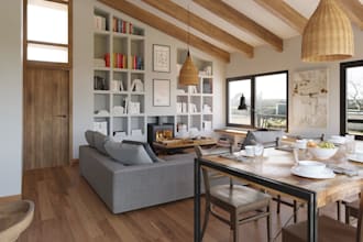 redesign 3d rustic interior, cottage house, render villa house in 3ds max, cgi