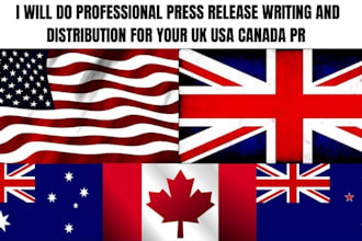 write and distribute professional press release to usa uk canada