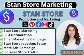 do stan store marketing, stan store sales funnel, stan store design, stan seo