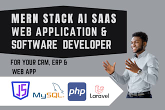 custom ai saas software development business web app with mern stack and laravel