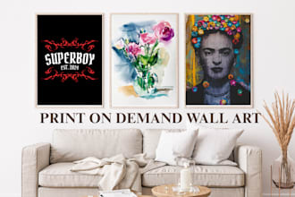 canvas wall art design wall art store tshirt mockup, art decor poster etsy pod