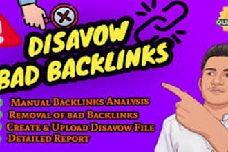 remove bad backlinks by disavow spam links file to recover google penalty