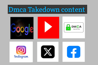 takedown content on google facebook instagram youtube and linkedin under dmca
