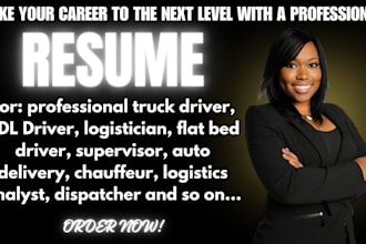 write a logistician truck driver dispatch delivery chauffeur trucking ats resume