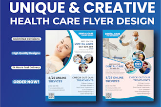 create professional medical, clinic, and dental flyer designs