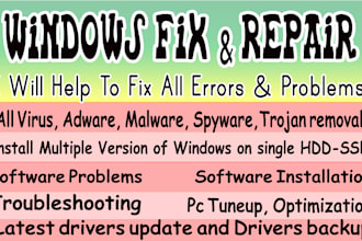 fix and recover windows , softwares and driver problems windows 7 8 10 11
