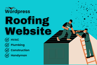 build modern roofing website including plumbing hvac cleaning handyman services