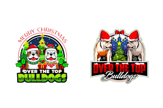 design unique christmas dog logo