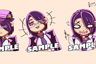 draw chibi stickers and emote