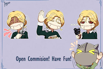 draw chibi stickers and emote
