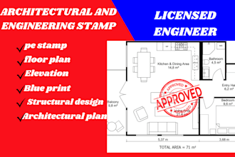 licensed architect, pe stamp, city permits for fl, nj, california and virginia