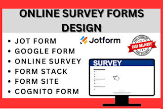 create online survey, jot form, google form, type form, form stack, form suite