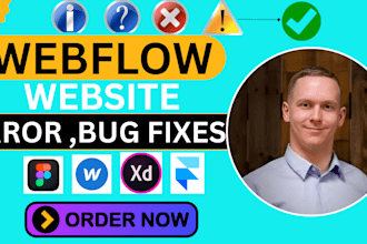 fix webflow bugs, responsive issues, speed errors and optimize your website fast