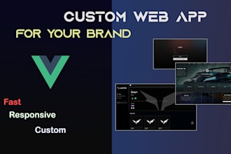 make a custom web app with vue js