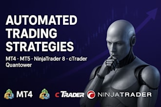 code automated trading strategy on metatrader, ninjatrader 8, ctrader, quantower