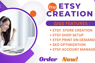 set up, create and manage profitable etsy store shop