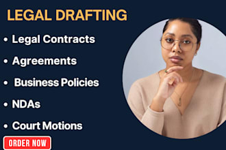 write legal agreements, contracts, documents, motions, llc operating, nda