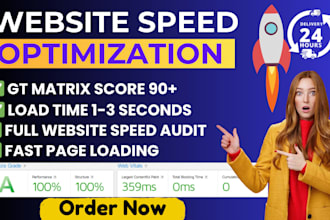 optimize wordpress page speed, increase and improve website speed or performance