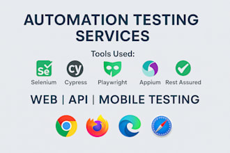 automate web and API testing using selenium java python and rest API