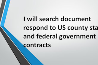 search document respond to US county state and federal government contracts