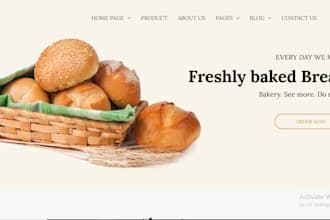 design highly profitable bakery shopify bread store catering website