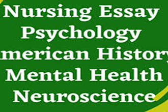 research on nursing, mental health, psychology, and american history
