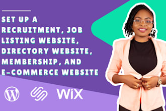 build a recruitment, job listing, directory website, membership, ecommerce site