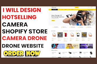 design hotselling camera shopify store drone website camera drone shopify store