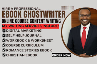 create online course content, digital marketing journal, self help ebook writing