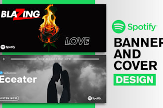 design eye catching spotify and youtube banners for your brand