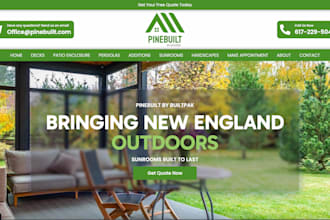 create website landing page, real estate, construction website for your business