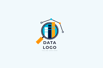 create data analysis, technology, modern, minimal, creative and abstract logo
