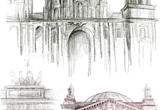 draw freehand digital architectural sketches