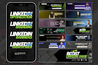 make a professional linkedin banner, cover, header and carousel design